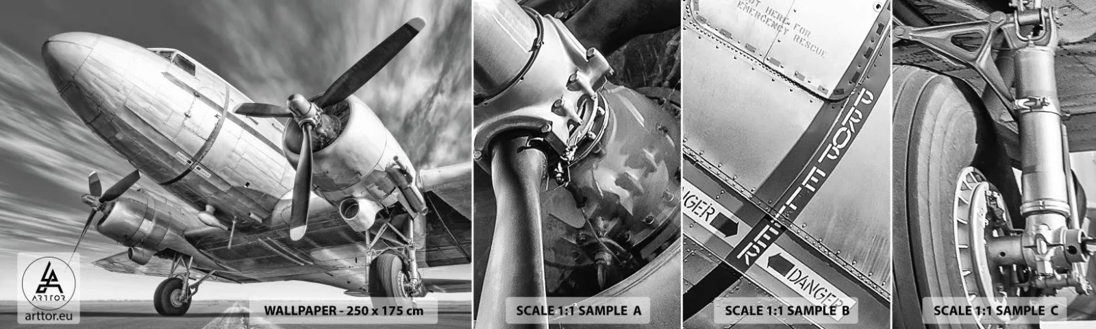 Fototapet Prøve Standard Eco - Altid klar til at flyve - Fly, Retro, Fly - 100x30 cm