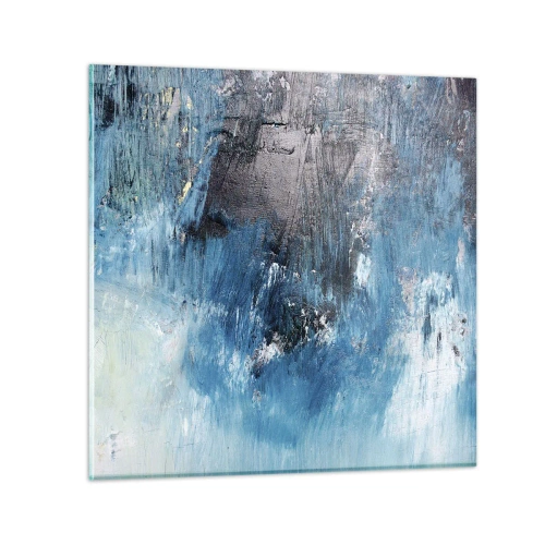 Billede på glas - Blå rapsodi - 30x30 cm