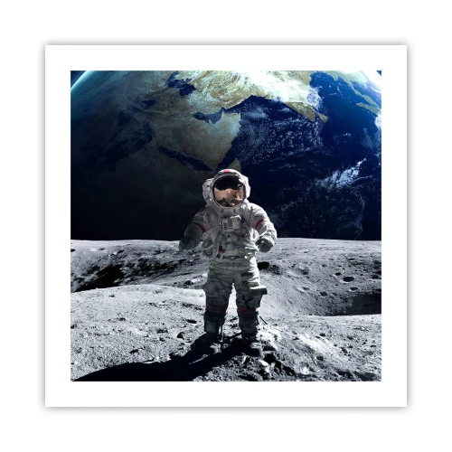 Plakat - Hilsner fra månen - 50x50 cm