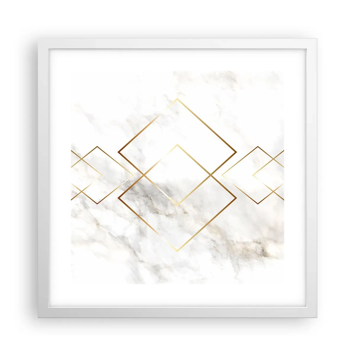 Plakat i hvid ramme - Udsigt til det uendelige - 40x40 cm