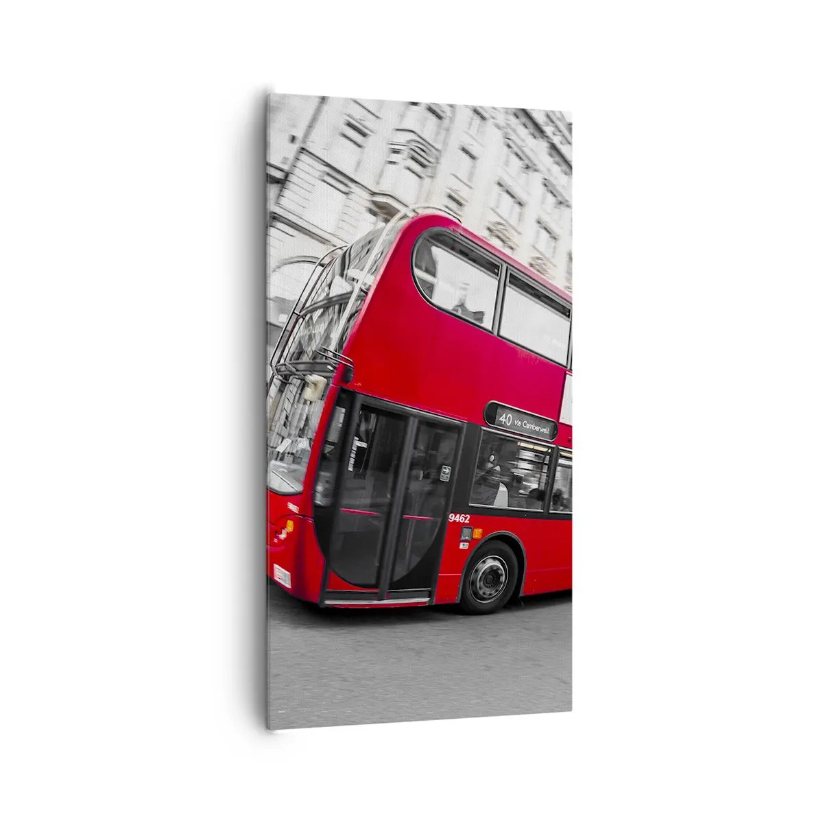 Lærredstryk - Billede på lærred - London traditionelt - by bus - 65x120 cm