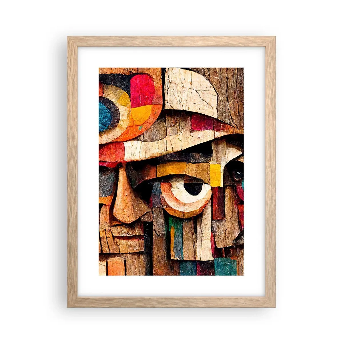 Plakat i ramme af lyst egetræ - Jeg kan se dig... - 30x40 cm