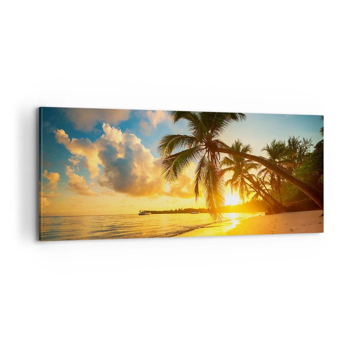 Lærredstryk - Billede på lærred - Caribisk drøm - 100x40 cm