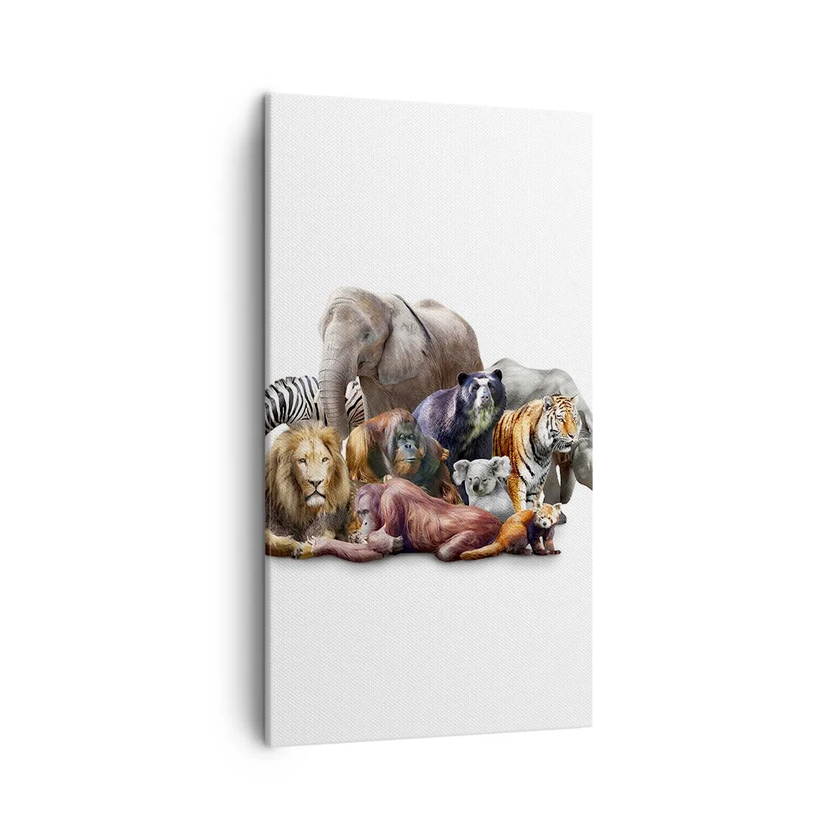 Lærredstryk - Billede på lærred - Afrikansk familiefotografi - 45x80 cm