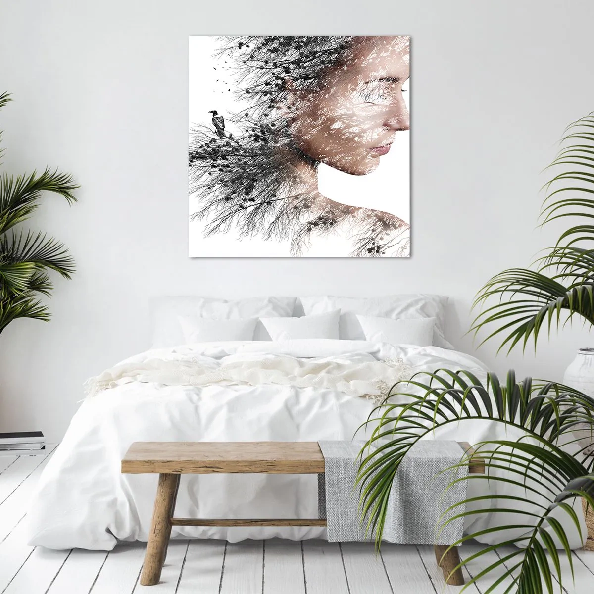 Lærredstryk - Billede på lærred - Skovens ånd - 50x50 cm