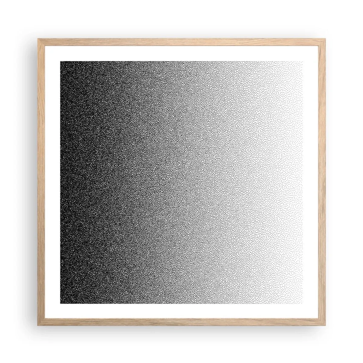 Plakat i ramme af lyst egetræ - På vej mod lyset - 60x60 cm