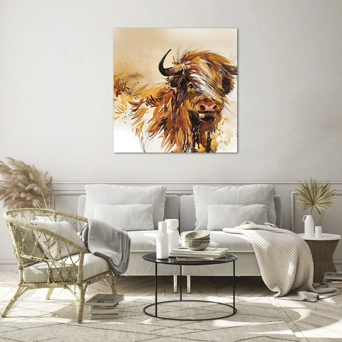 Billede på glas - Jægerens stolthed - 40x40 cm