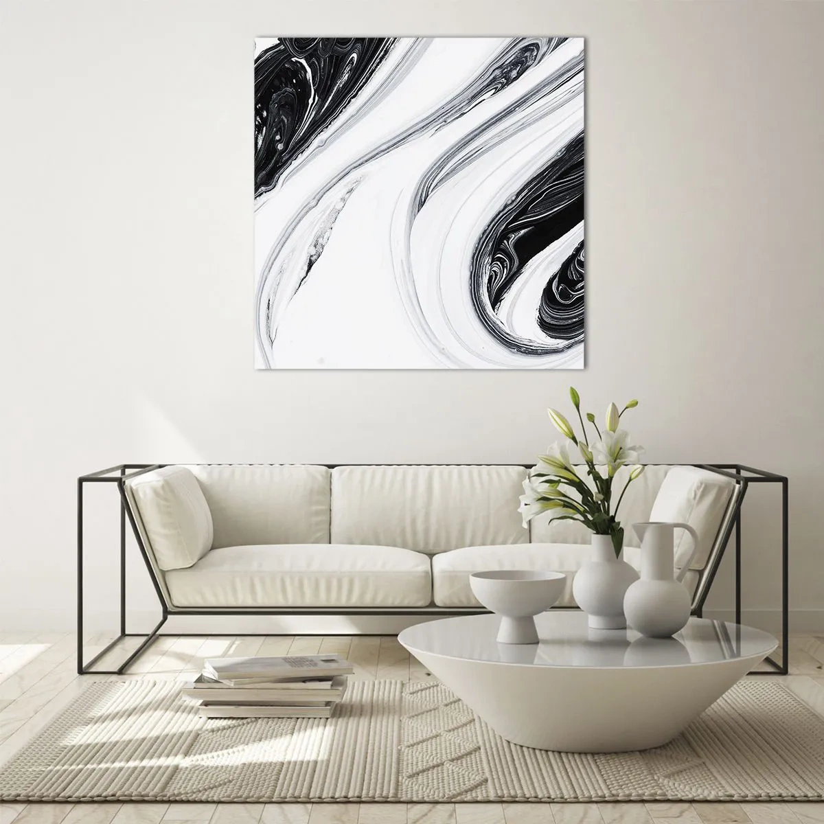 Billede på glas - Kombination af modsætninger - 30x30 cm