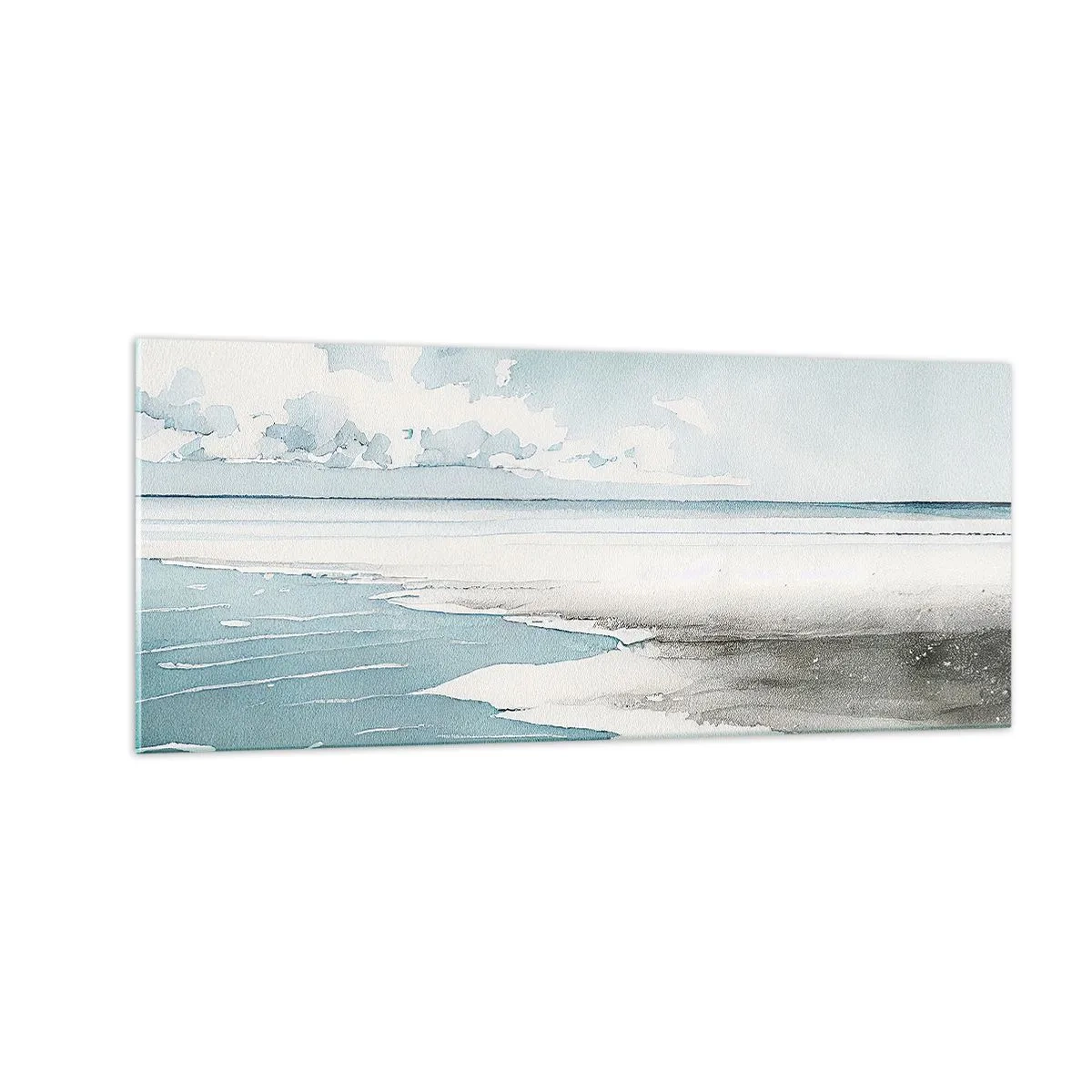 Billede på glas - Blidt tidevand - 100x40 cm