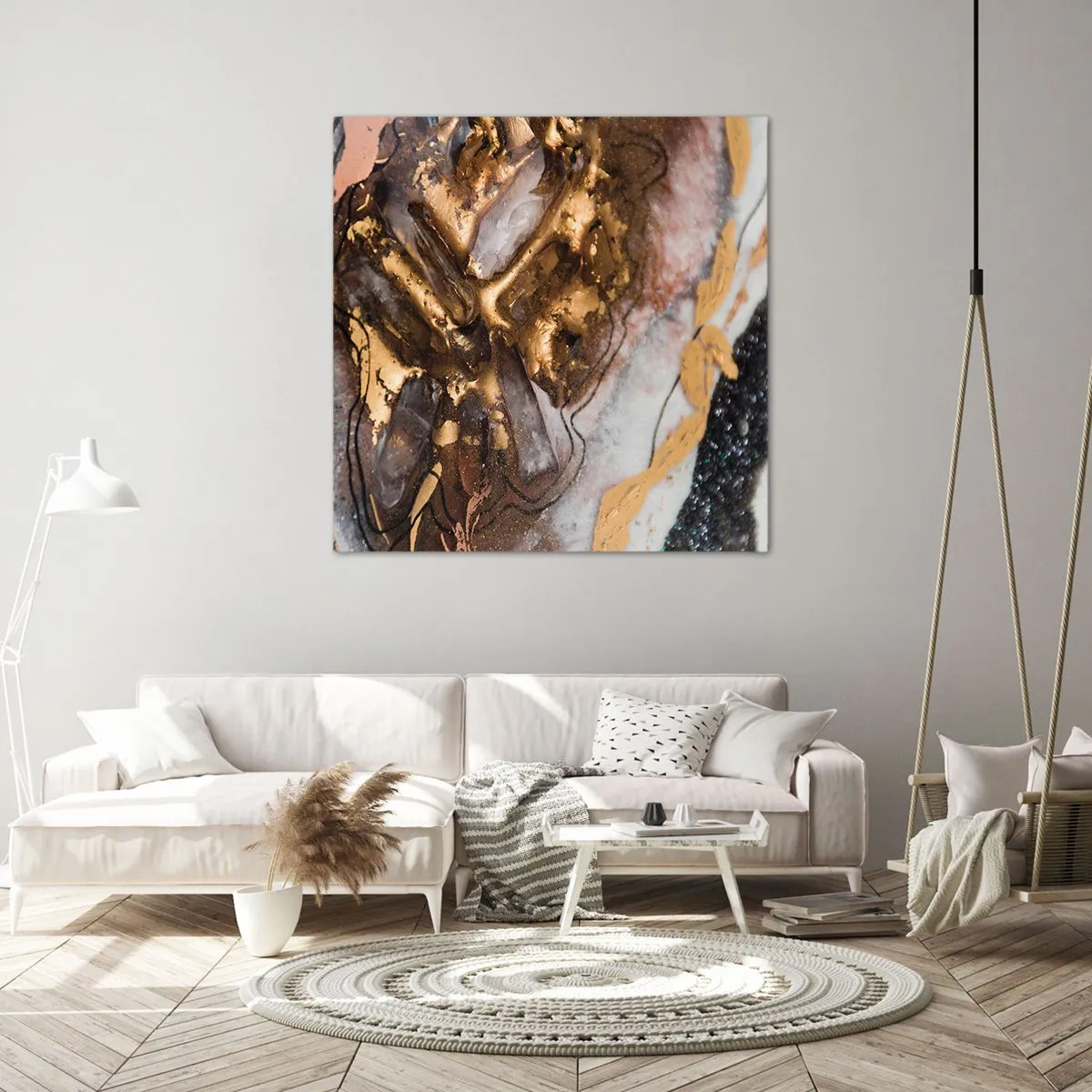 Lærredstryk - Billede på lærred - Jord element - 50x50 cm