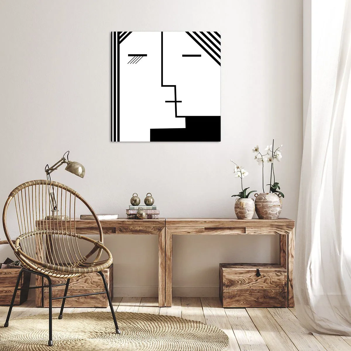 Lærredstryk - Billede på lærred - Bare et kys - 50x50 cm