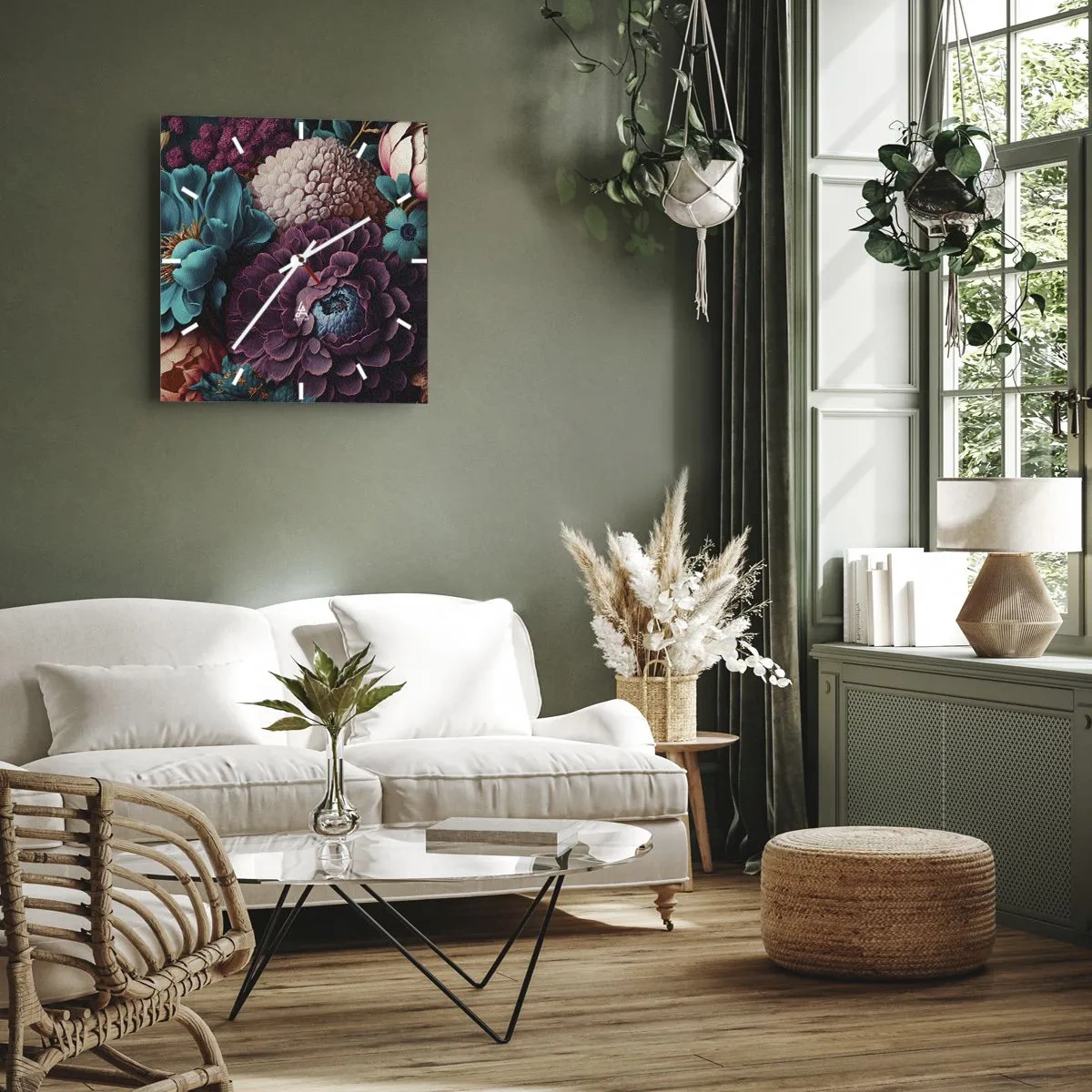 Vægur, Uret - Natur i overflod - 40x40 cm
