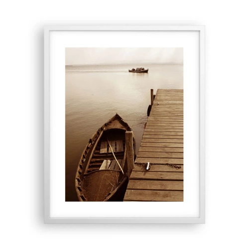 Plakat i hvid ramme - Stor fred - 40x50 cm