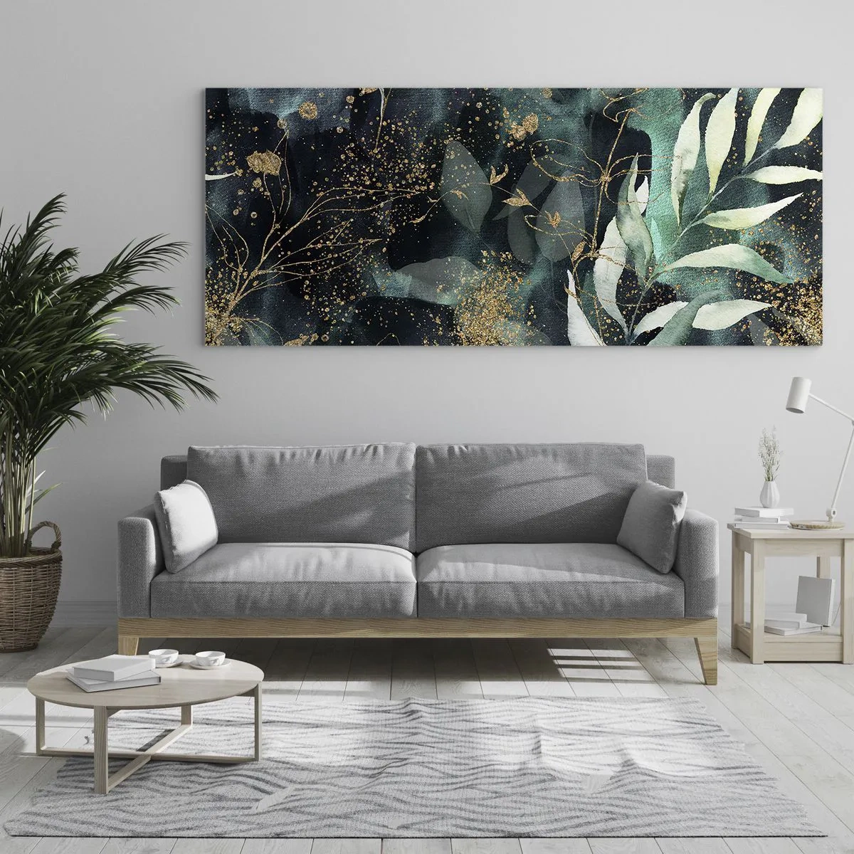 Billede på glas - Fortryllet have - 100x40 cm