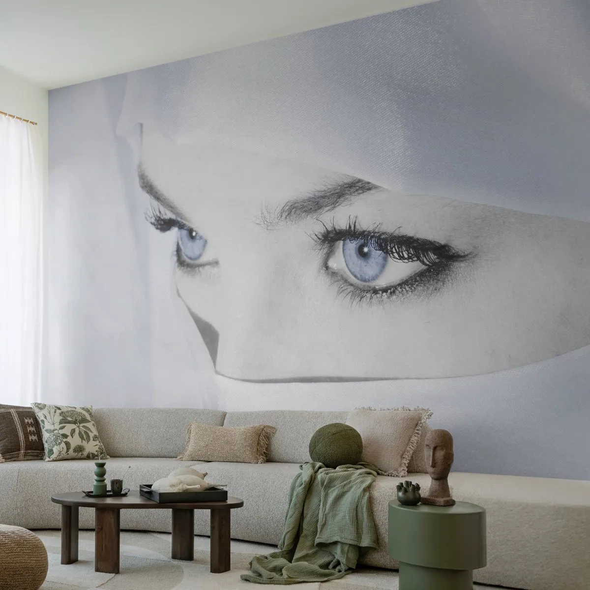 Fototapet Premium Canvas - Lige fra tusind og en nat - Kvinde, Øjne, Kultur - 250x175 cm