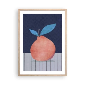 Plakat i ramme af lyst egetræ - Konveksitet og plan - 50x70 cm