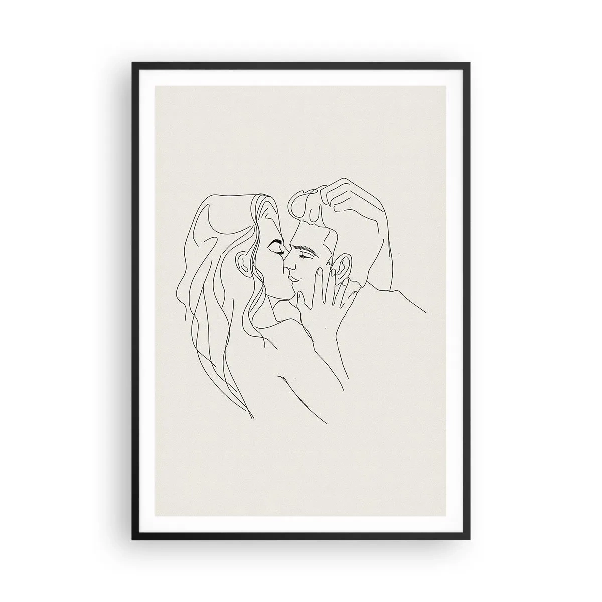 Plakat i sort ramme - Forviklet i følelser - 70x100 cm