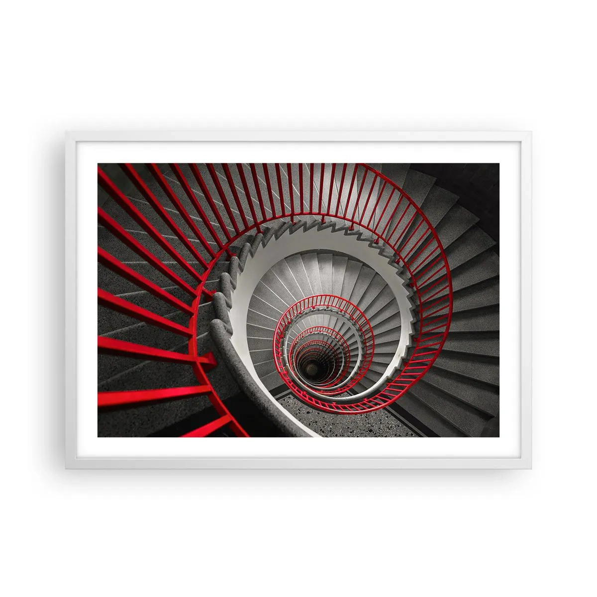 Plakat i hvid ramme - Arkitektoniske lege - 70x50 cm
