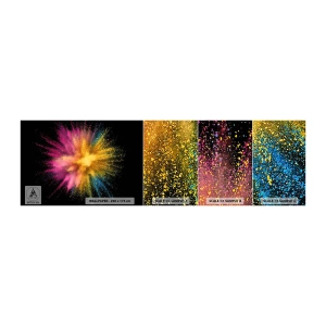 Prøve Fototapet Selvklæbende Deluxe Sticker - Farvernes fødsel  - Abstraktion, Stykke, Fantasi - 100x30 cm