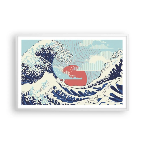 Plakat i hvid ramme - Fra japanske inspirationer - 91x61 cm