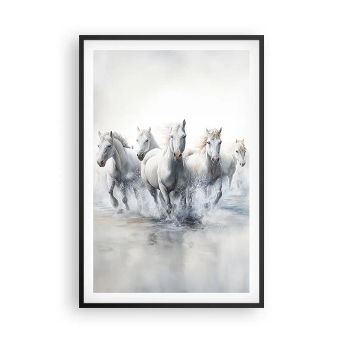 Plakat i sort ramme - Hvid magi - 61x91 cm