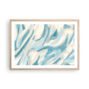 Plakat i ramme af lyst egetræ - Forårsbriser - 70x50 cm