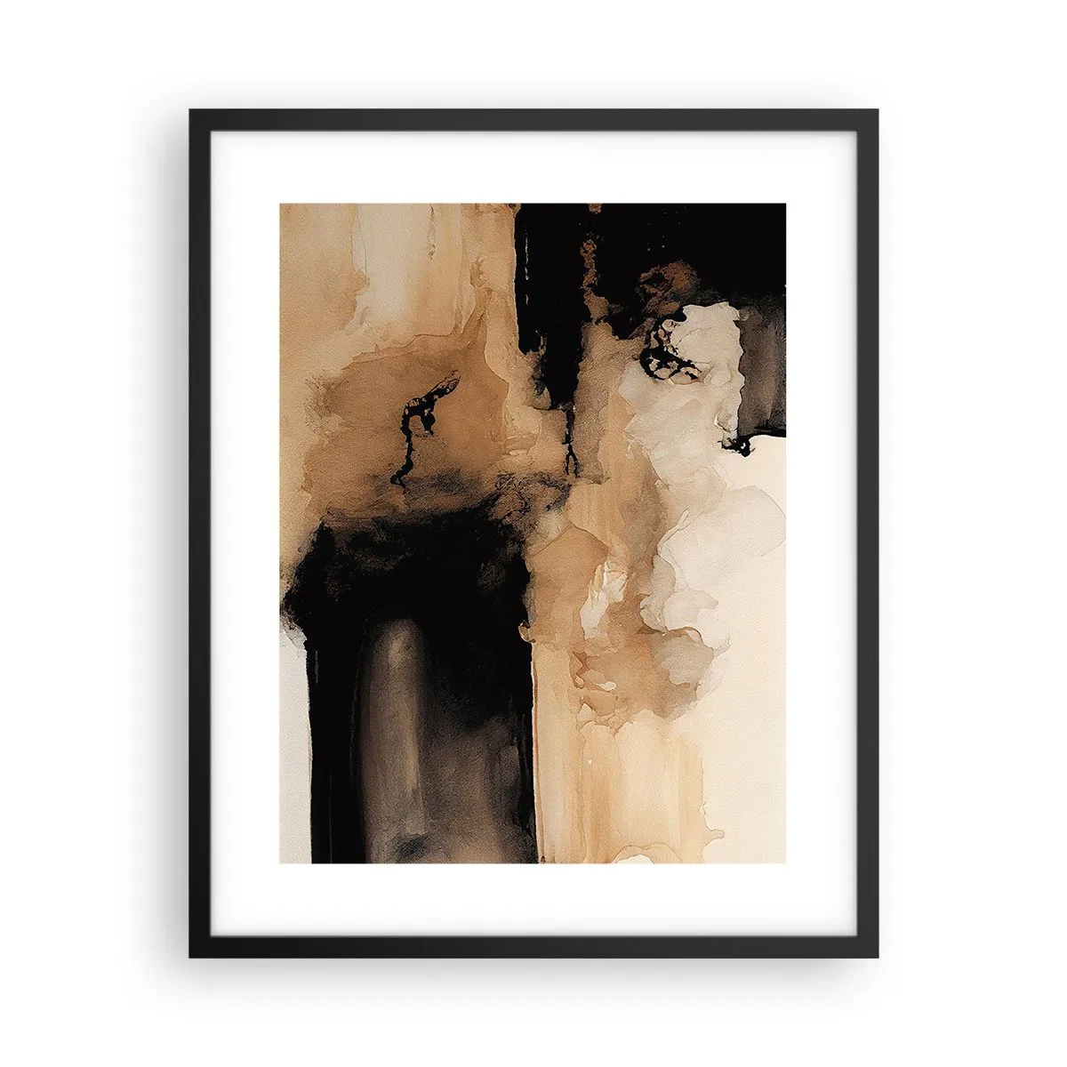 Plakat i sort ramme - En spændende abstraktion - 40x50 cm
