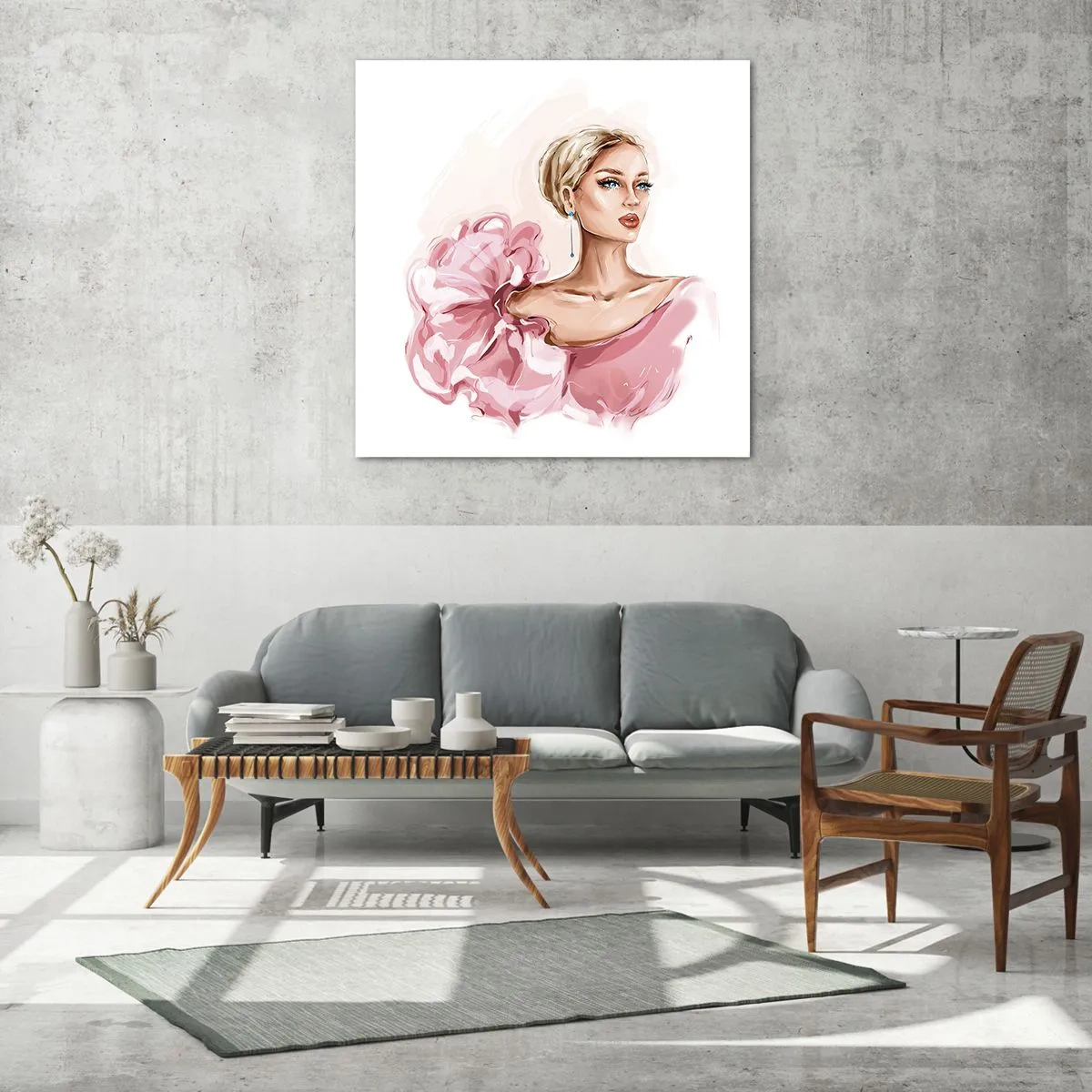 Billede på glas - Som malet... - 30x30 cm