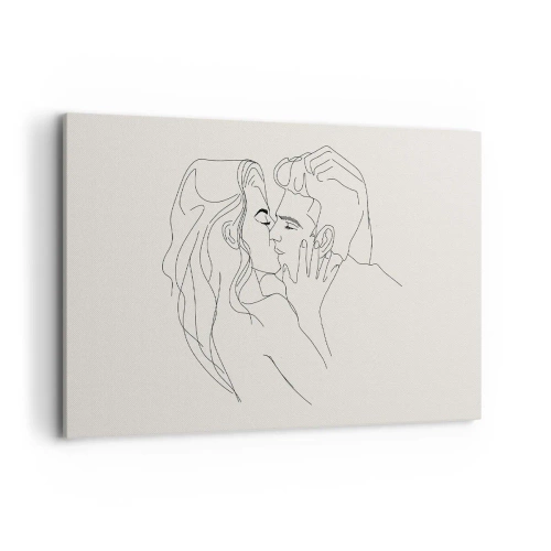 Lærredstryk - Billede på lærred - Forviklet i følelser - 120x80 cm