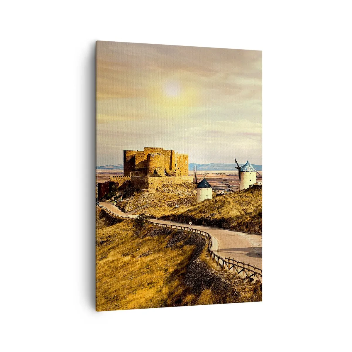 Lærredstryk - Billede på lærred - Don Quixote er ved at dukke op - 70x100 cm