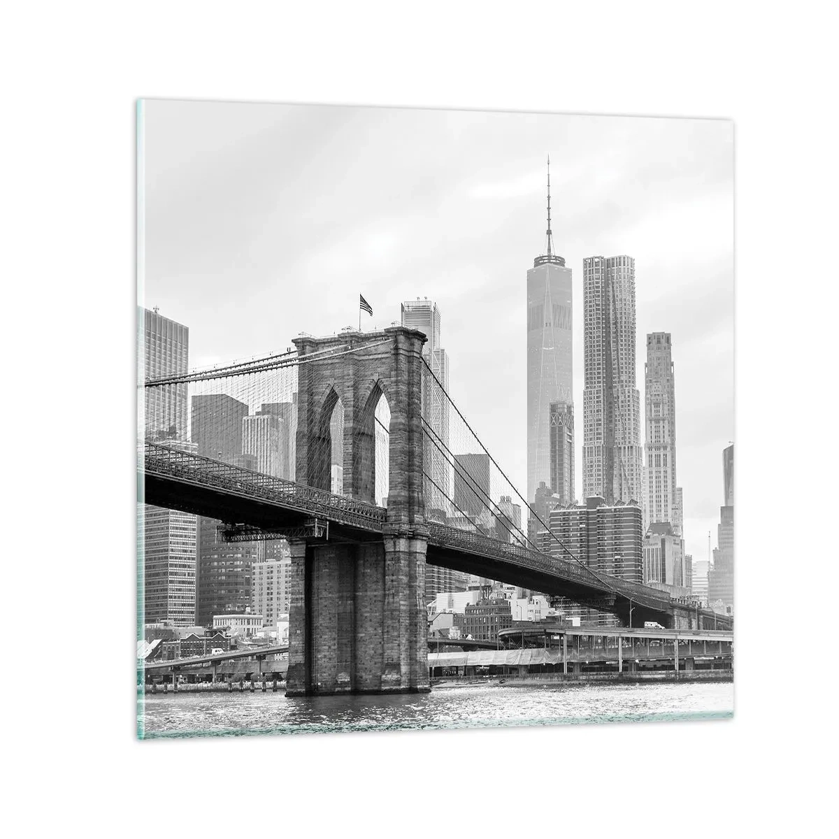 Billede på glas - New York stemning - 30x30 cm