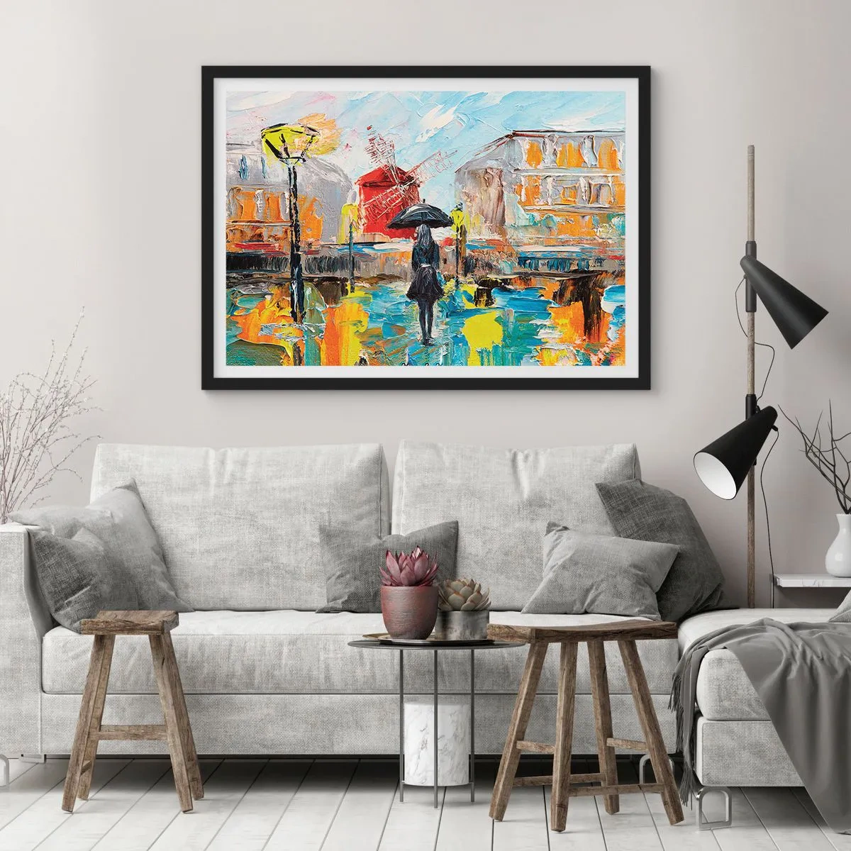 Plakat i sort ramme - Parisiske legender - 91x61 cm