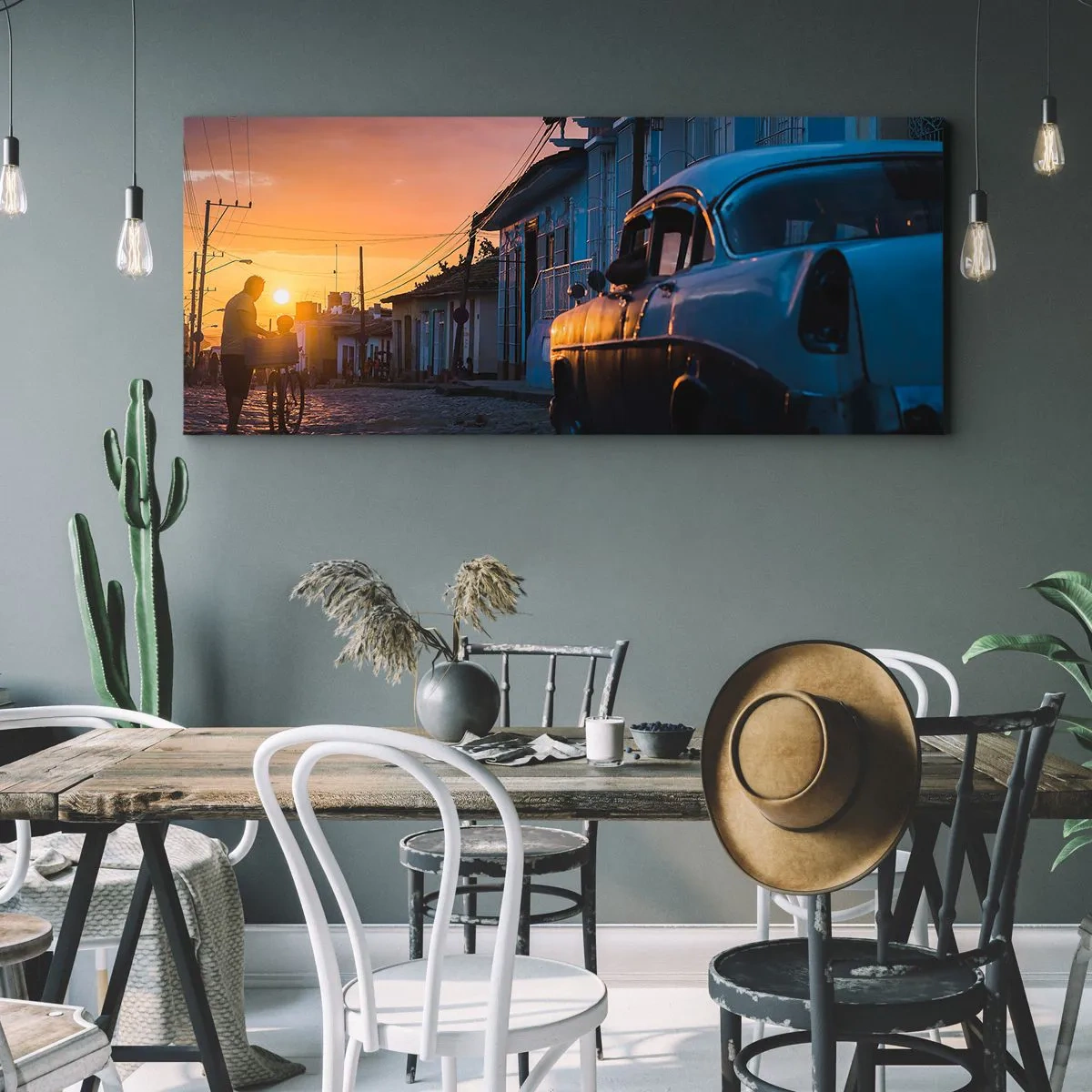 Lærredstryk - Billede på lærred - Det er her, tiden går langsommere - 90x30 cm