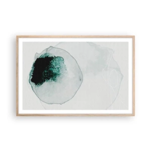 Plakat i ramme af lyst egetræ - I en dråbe vand - 91x61 cm