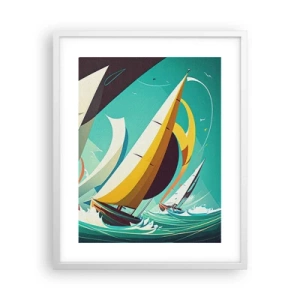 Plakat i hvid ramme - Tæt på og personligt med elementerne - 40x50 cm