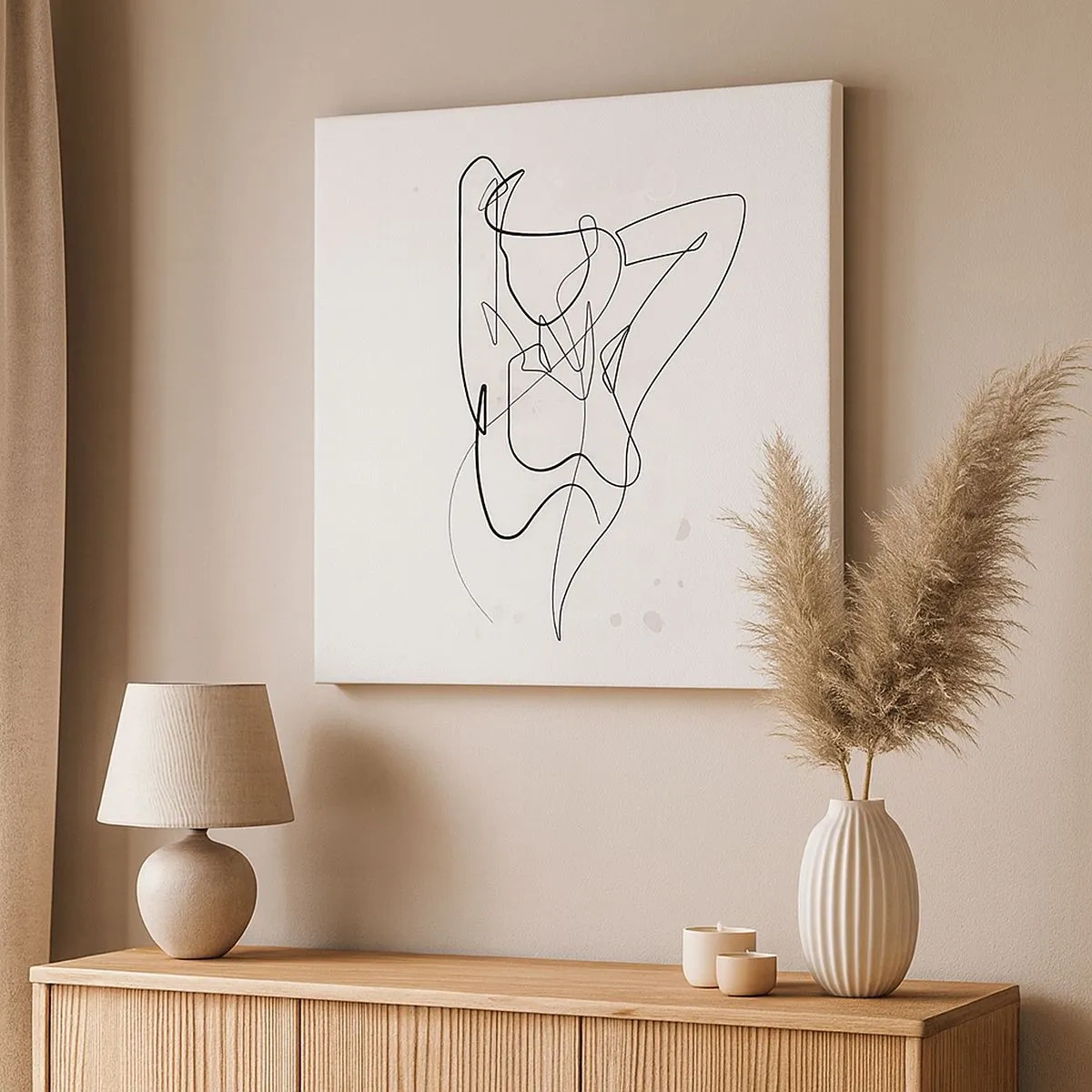 Lærredstryk - Billede på lærred - Forførelsens kunst - 30x30 cm