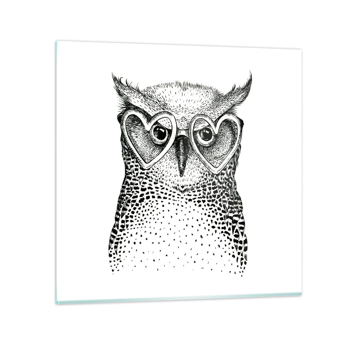 Billede på glas - Klogt og med kærlighed - 30x30 cm