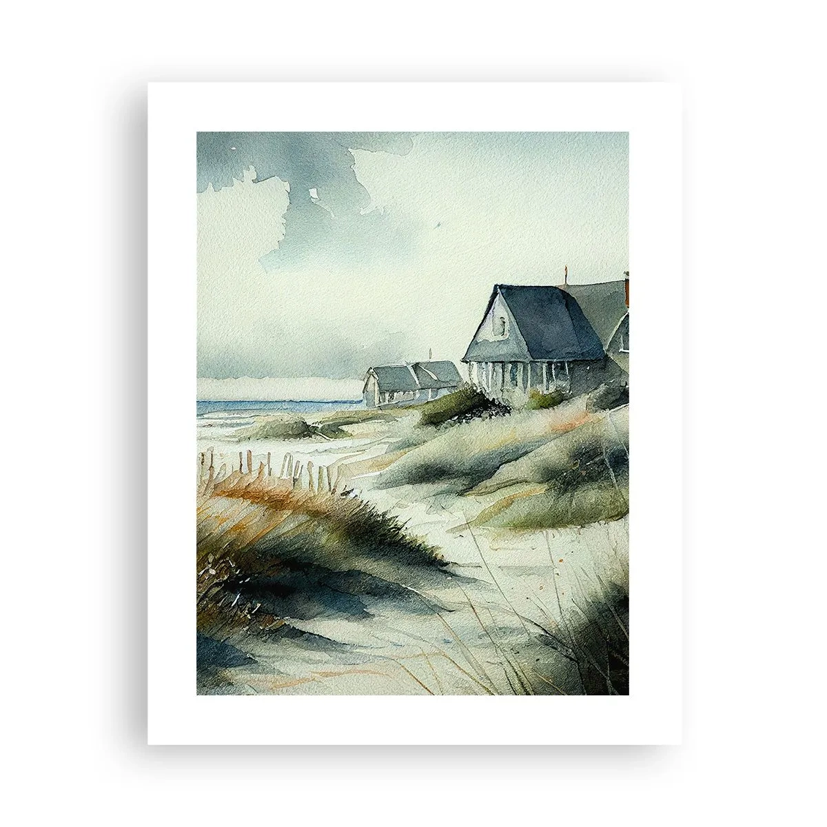 Plakat - Væk fra trængsel og travlhed - 40x50 cm