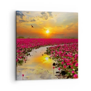 Lærredstryk - Billede på lærred - Søens hemmelige liv - 70x70 cm