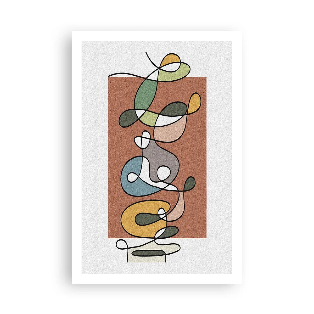 Plakat - Abstraktion: et farverigt virvar - 61x91 cm