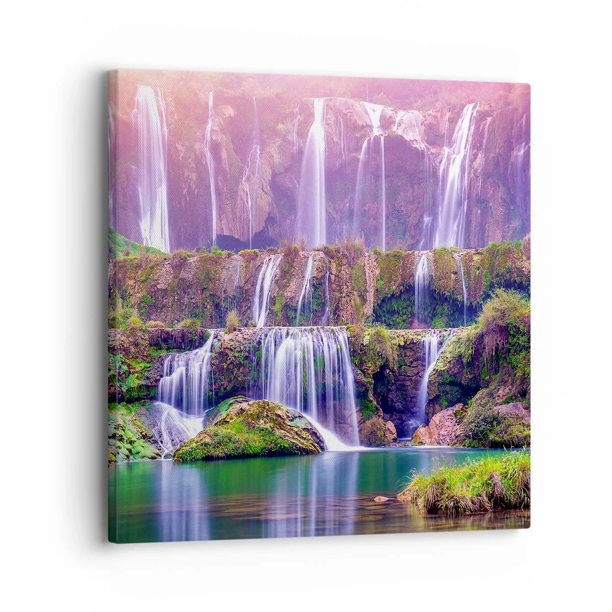 Lærredstryk - Billede på lærred - Trappe til himlen - 30x30 cm