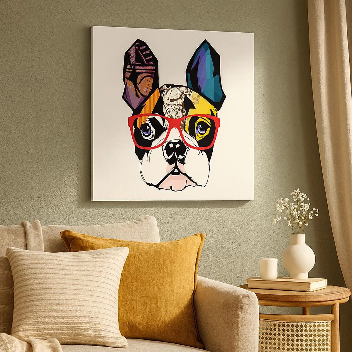 Lærredstryk - Billede på lærred - Intellektuel - 30x30 cm