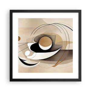 Plakat i sort ramme - Komposition: essensen af ting - 40x40 cm
