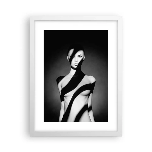 Plakat i hvid ramme - I blænding og skygge - 30x40 cm