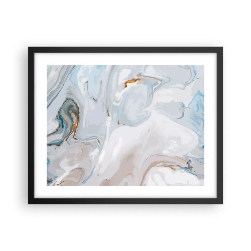 Plakat i sort ramme - Hvid opløftet - 50x40 cm