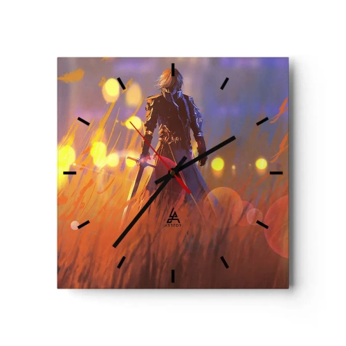 Vægur, Uret - Herreløs ridder - 40x40 cm