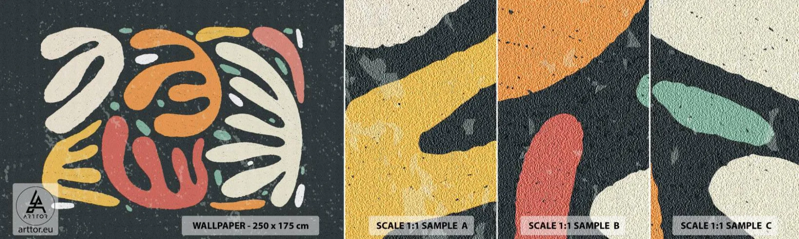 Fototapet Prøve Standard Eco - Komposition - jeg er ved at fange dig - Boho, Minimalisme, Ældret - 100x30 cm