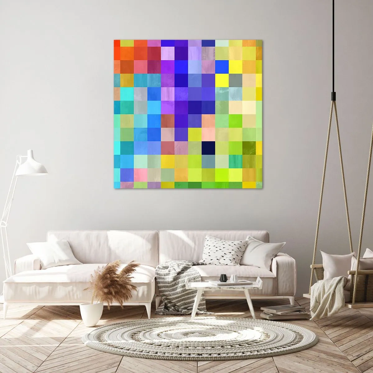 Lærredstryk - Billede på lærred - Alle er forskellige, alle er lige - 40x40 cm