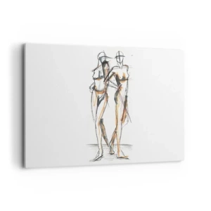 Lærredstryk - Billede på lærred - En undersøgelse af charme - 120x80 cm