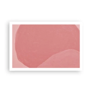 Plakat - Organisk komposition i pink - 91x61 cm